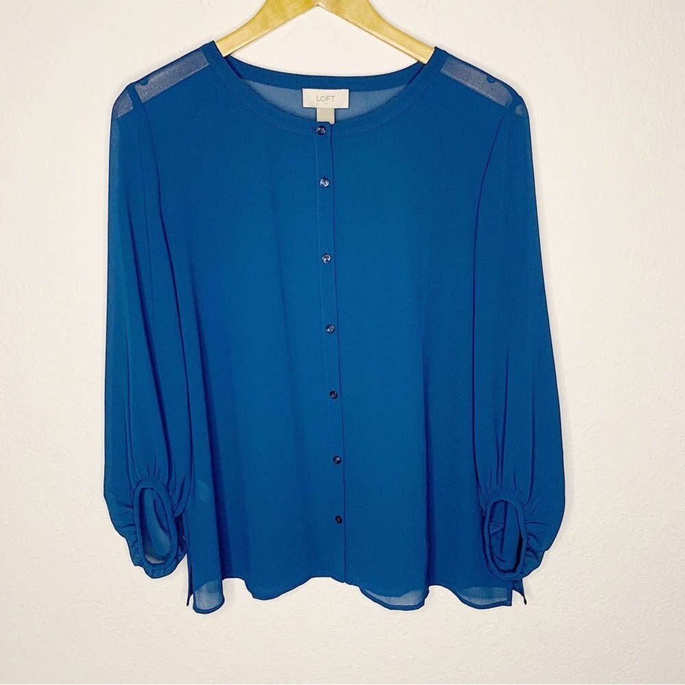 LOFT OUTLET Lightweight Sheer Layering Blouse Size Medium